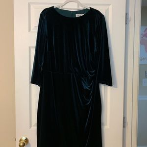 Crushed velvet dress.